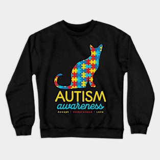 Cat Autism Awareness Crewneck Sweatshirt